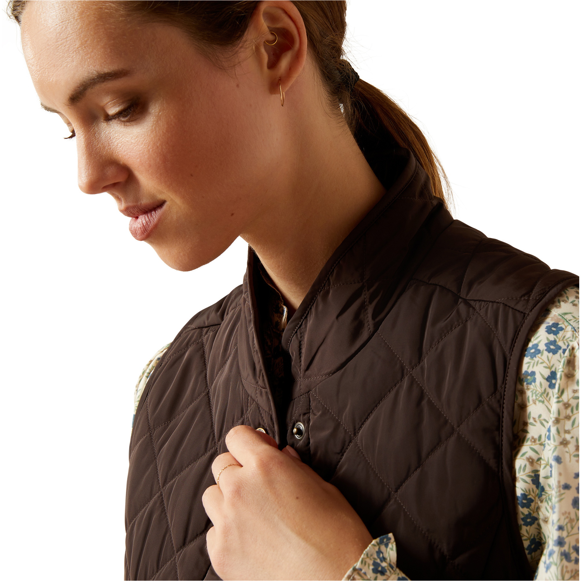 2025 Ariat Womens Woodside Vest 10062689 - Coffee Bean